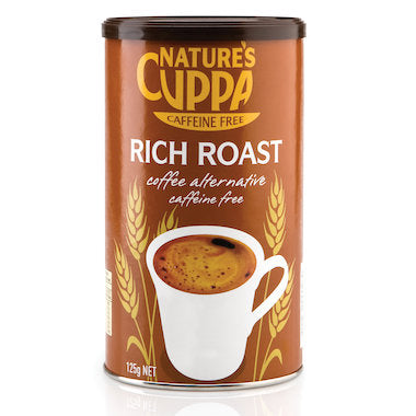 Nature's Cuppa Coffee Alternative Rich Roast 125g (Tin), Caffeine Free