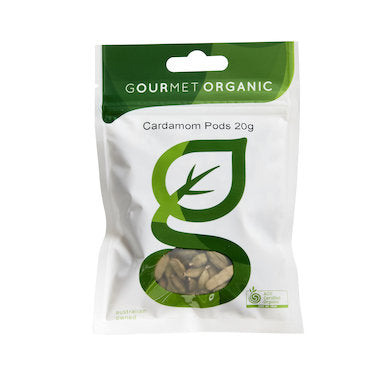 Gourmet Organic Cardamom Pods 20g, Certified Organic