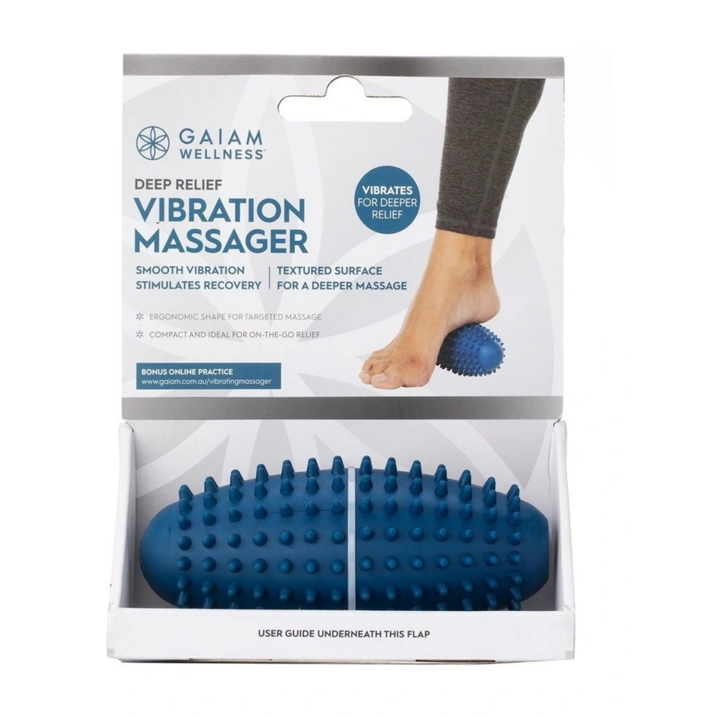 Gaiam Wellness Deep Relief Vibration Massager, Strengthen Muscles & Reduce Inflammation