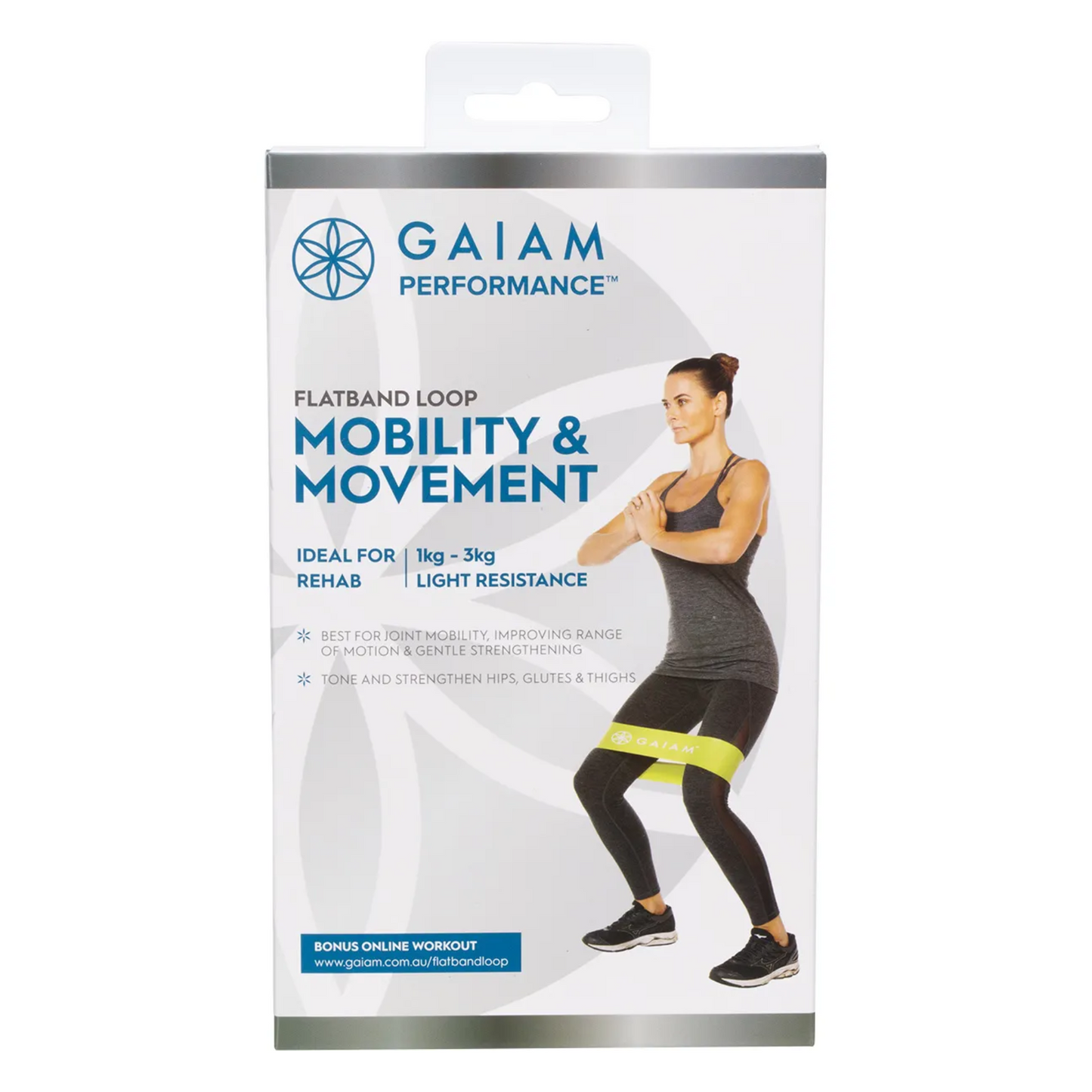 Gaiam Performance Flat Band Loop Mobility & Movement, Light Resistance