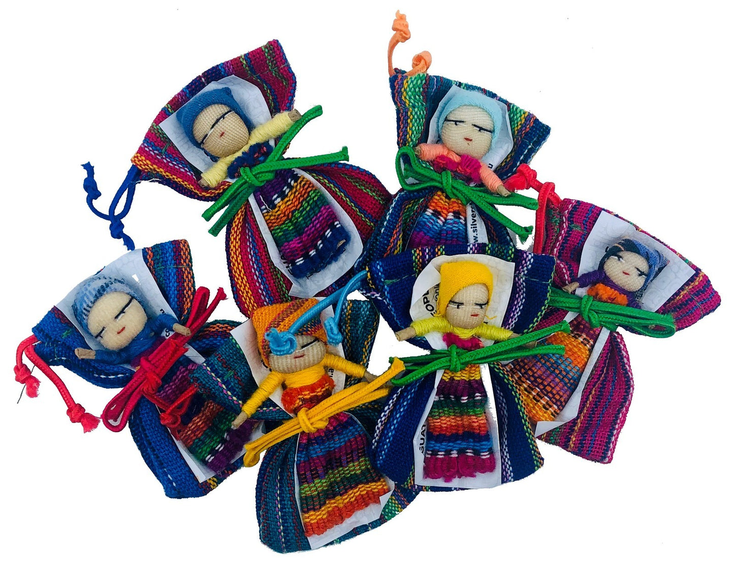 Saltco Guatemalan Worry Doll Large With Bag(1 Doll), 100% Handmade In Guatemala