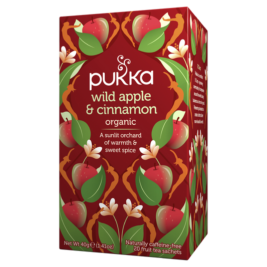 Pukka Herbs 20 Herbal Tea Bags, Wild Apple & Cinnamon