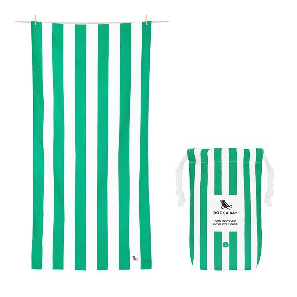 Dock & Bay Quick Dry Beach Towel, Cabana Collection, Cancun Green