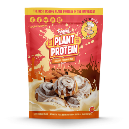 Macro Mike Peanut Plant Protein 520g Or 1kg, Caramel Cinnamon Bun Flavour