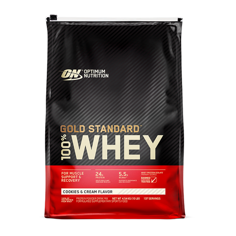 Optimum Nutrition Gold Standard 100% Whey 2lb, 5lb Or 10lb, Cookies & Cream Flavour