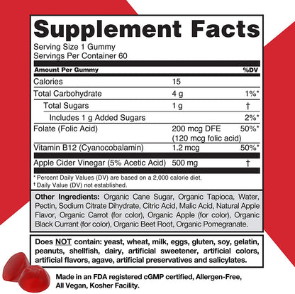 Goli Nutrition Gummies 60 Pieces, Apple Cider Vinegar