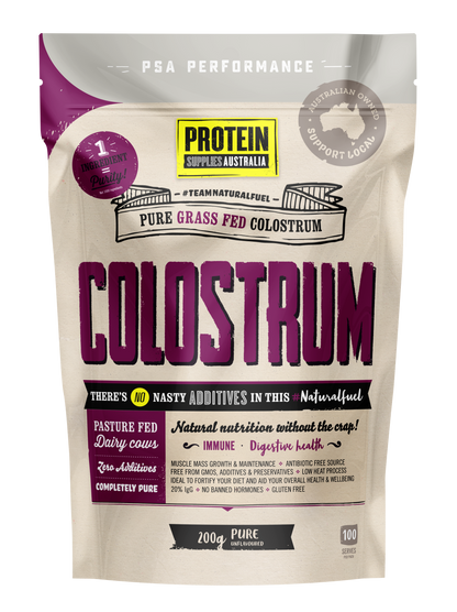 Protein Supplies Australia Colostrum (Grass Fed) 200g Or 500g, Pure Unflavoured