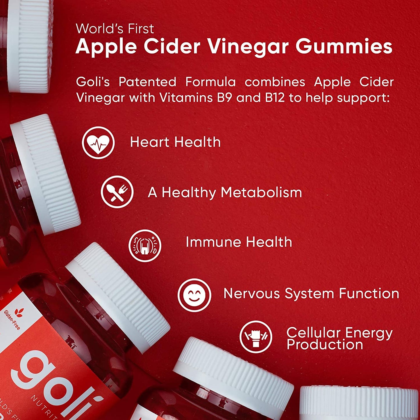 Goli Nutrition Gummies 60 Pieces, Apple Cider Vinegar