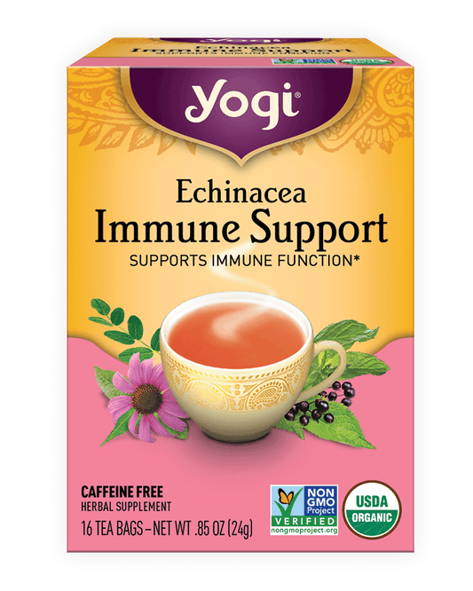 Yogi Herbal Tea 16 Bags, Echinacea Immune Support, Supports Immune Function