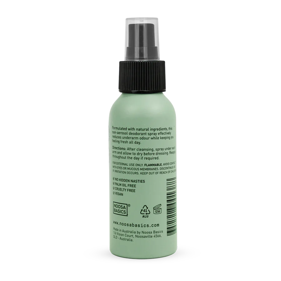 Noosa Basics Natural Deodorant Spray 100ml, Lemon Myrtle Fragrance