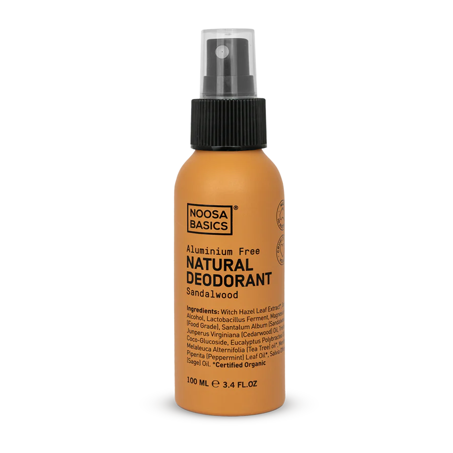 Noosa Basics Natural Deodorant Spray 100ml, Sandalwood Fragrance