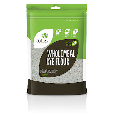 Lotus Rye Flour 1kg, Wholemeal & Non GMO