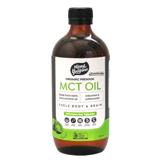 Honest To Goodness Premium MCT Oil 500ml, Certified Organic; Odourless & Unflavoured