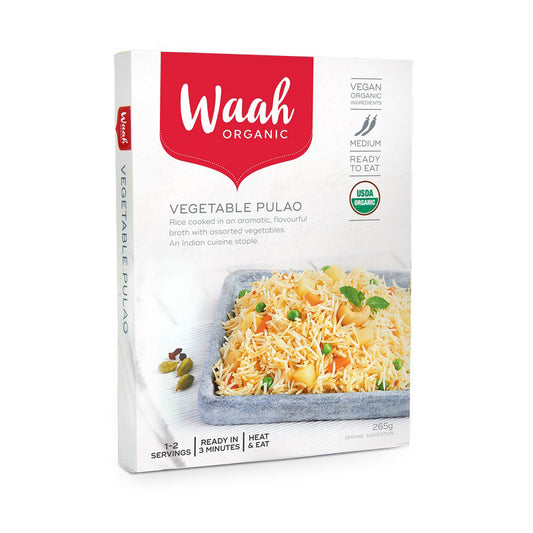 Waah Organic Vegetable Pulao 265g, The Perfect Healthy Staple