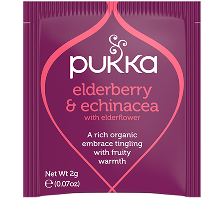 Pukka 20 Herbal Tea Bags, Elderberry & Echinacea