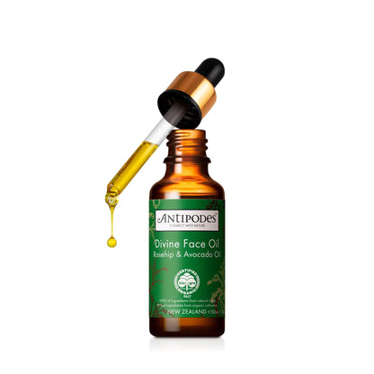 Antipodes Divine Face Oil Rosehip & Avocado Oil 30mL, For Fine Lines