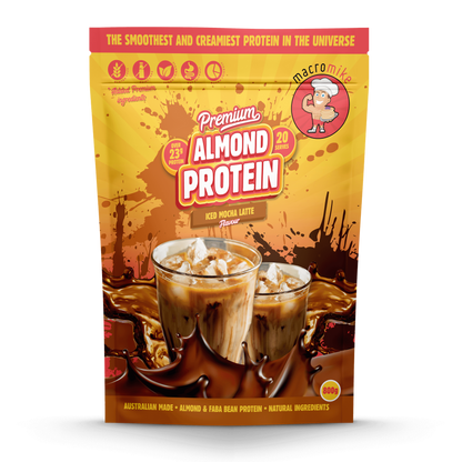 Macro Mike Premium Almond Protein 400g Or 800g, Iced Mocha Latte Flavour