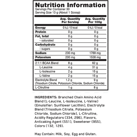 Optimum Nutrition BCAA Boost 390g (30 serves), Grape Burst Flavour
