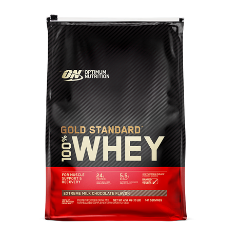 Optimum Nutrition Gold Standard 100% Whey 2lb, 5lb Or 10lb, Extreme Milk Chocolate Flavour
