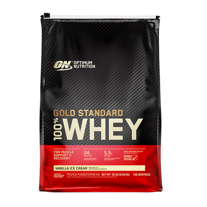 Optimum Nutrition Gold Standard 100% Whey 2lb, 5lb Or 10lb, Vanilla Ice Cream Flavour