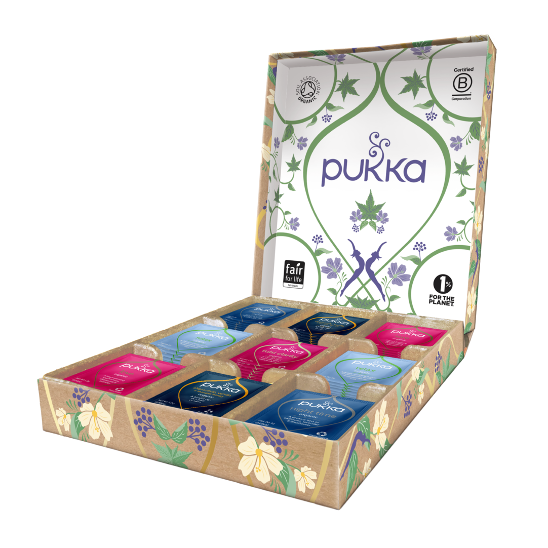 Pukka Tea Selection Box, 45 Sachets, Relax