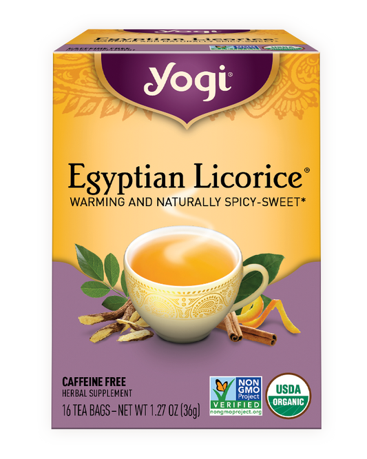 Yogi Herbal Tea 16 Bags, Egyptian Licorice, Warming & Naturally Spicy-Sweet