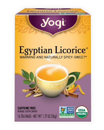 Yogi Herbal Tea 16 Bags, Egyptian Licorice, Warming & Naturally Spicy-Sweet