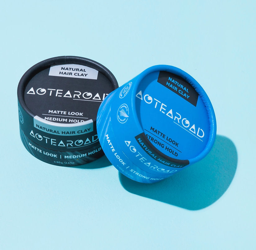 Aotearoad Natural Hair Clay 65g, Firm Hold & Matte Look