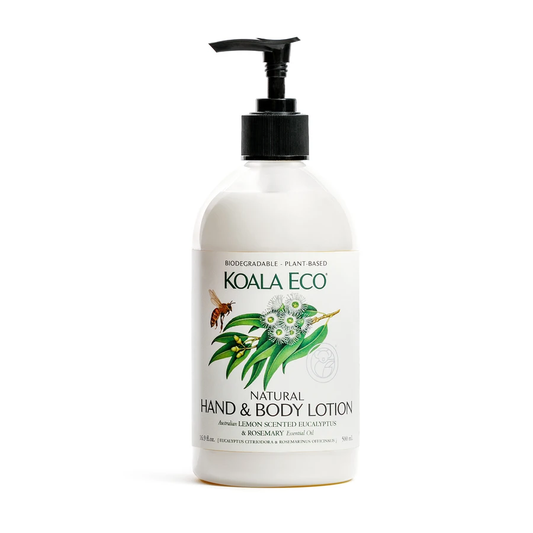 Koala Eco Natural Hand and Body Lotion 500ml, Lemon Scented Eucalyptus & Rosemary