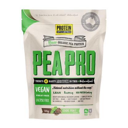 Protein Supplies Australia PeaPro (Raw Pea Protein) 500g Or 1kg, Choc Mint Flavour