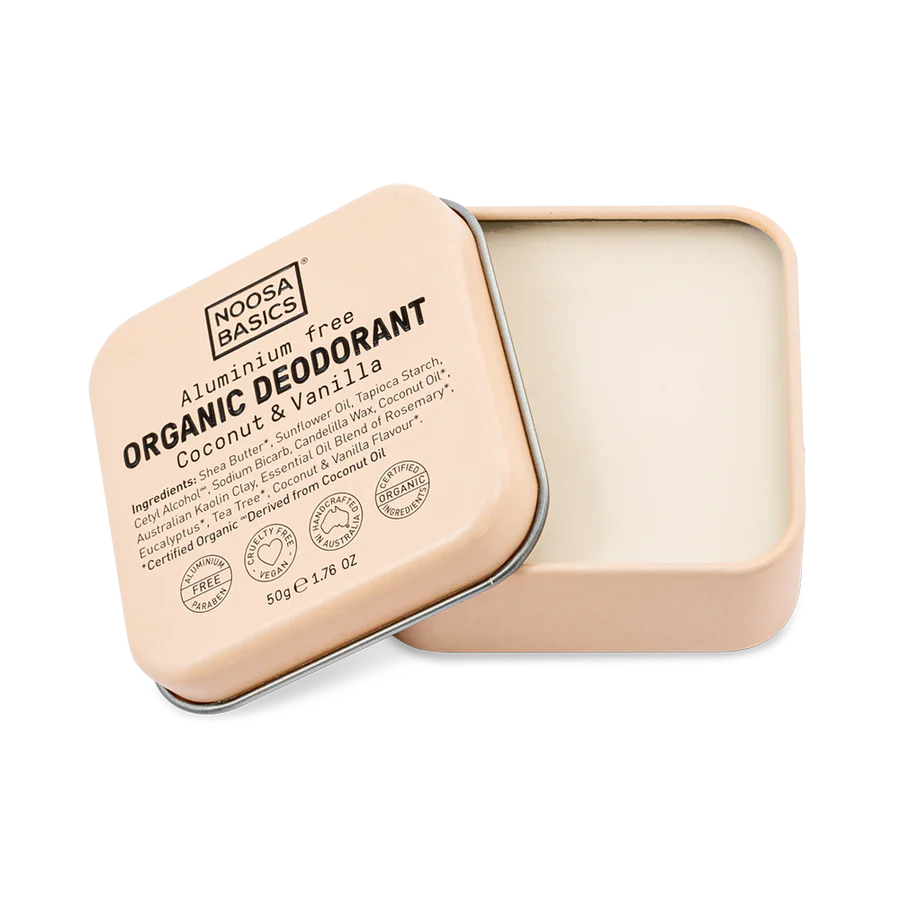 Noosa Basics Organic Deodorant Tin 50g, Coconut & Vanilla