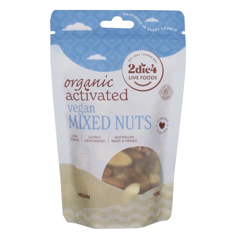 2Die4 Live Foods Activated & Organic Mixed Nuts 120g Or 300g, Vegan