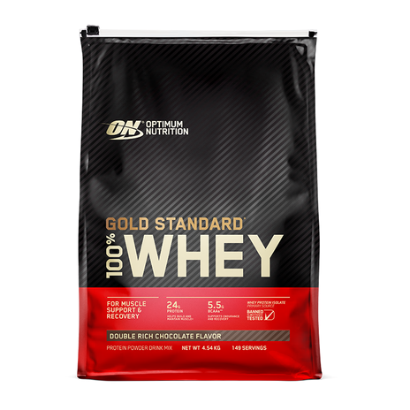 Optimum Nutrition Gold Standard 100% Whey 2lb, 5lb Or 10lb, Double Rich Chocolate Flavour