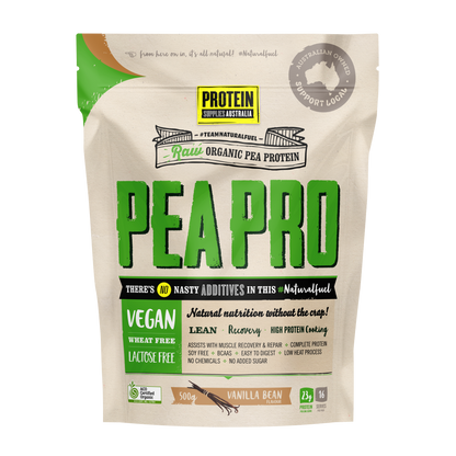 Protein Supplies Australia PeaPro (Raw Pea Protein) 500g Or 1kg, Vanilla Bean Flavour