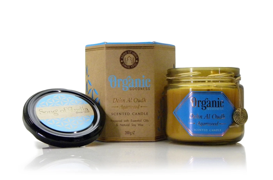 Organic Goodness Natural Soy Wax Candle 200g, Dehn Al Oudh (Agarwood)