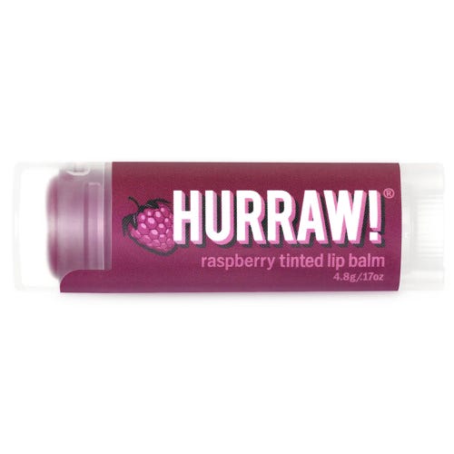 Hurraw Lip Balm 4.8g, Tinted Balms Collection, Raspberry Flavour