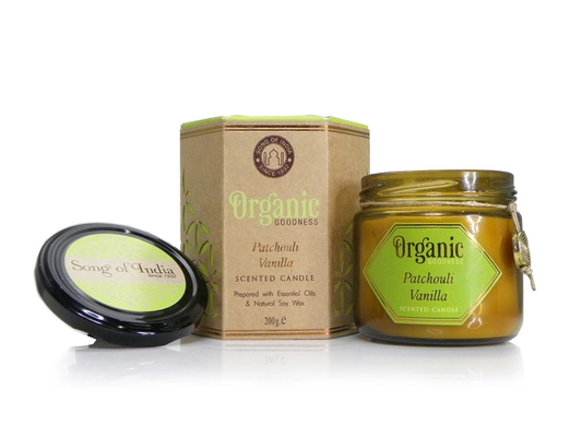 Organic Goodness Natural Soy Wax Candle 200g, Patchouli Vanilla