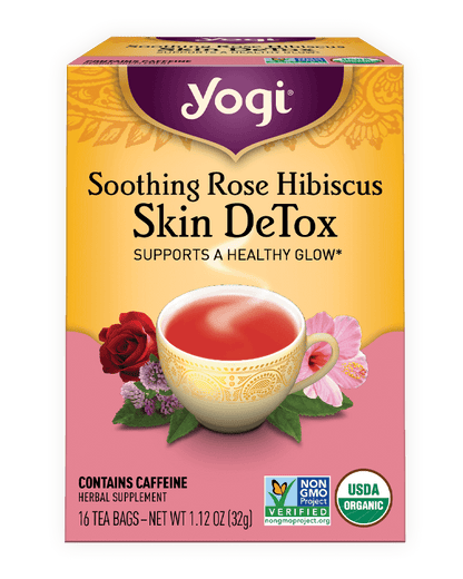 Yogi Tea Herbal Tea, Soothing Rose Hibiscus Skin DeTox 16 Bags