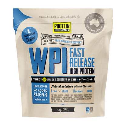 Protein Supplies Australia WPI (Whey Protein Isolate) 500g, 1kg Or 3kg, Pure Flavour