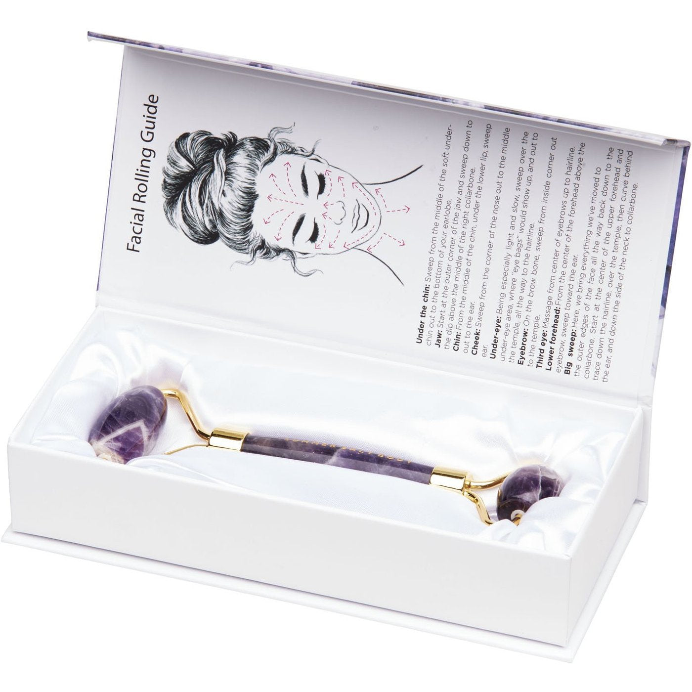 Summer Salt Body Facial Roller, Amethyst Crystal