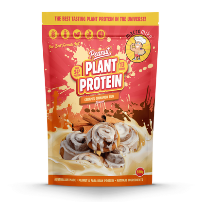 Macro Mike Peanut Plant Protein 520g Or 1kg, Caramel Cinnamon Bun Flavour
