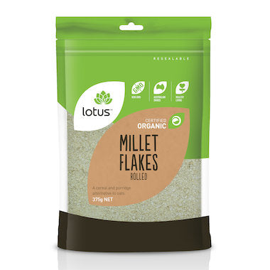 Lotus Rolled Millet Flakes 375g, Gluten Free