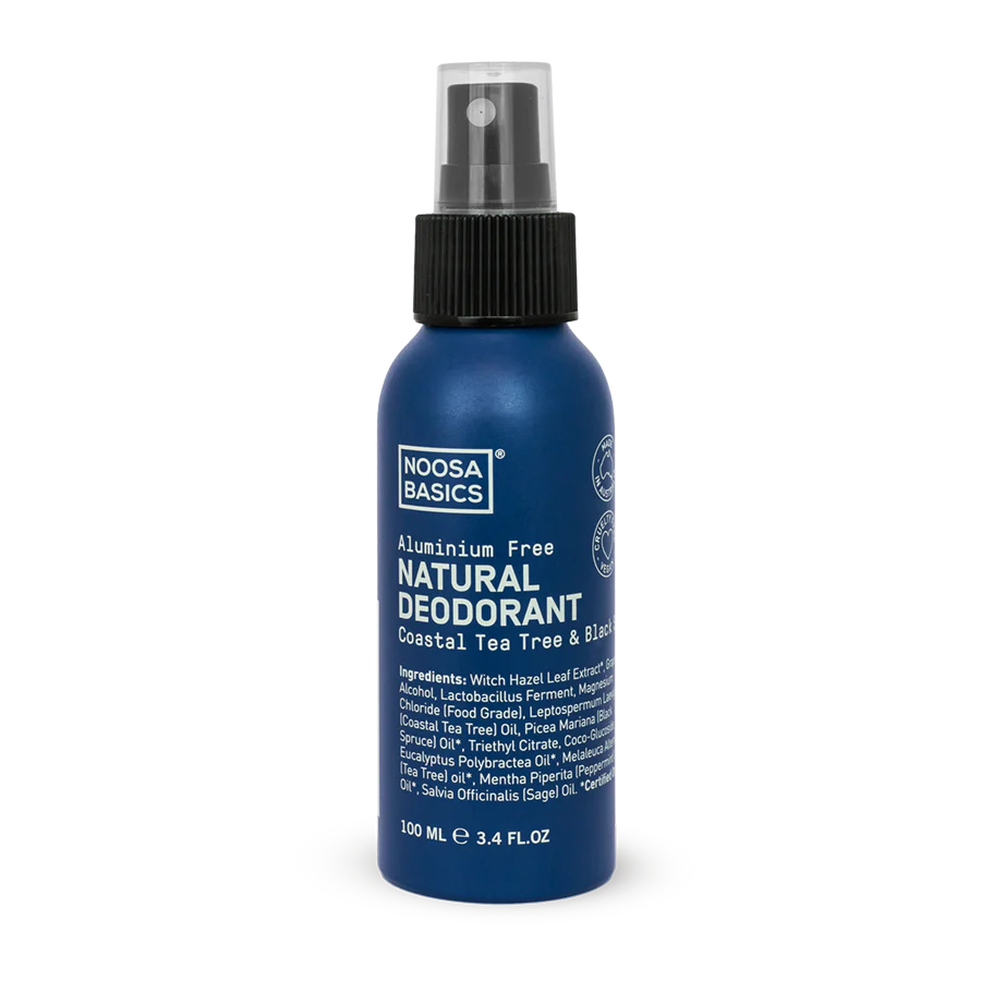 Noosa Basics Natural Deodorant Spray 100ml, Coastal Tea Tree Fragrance