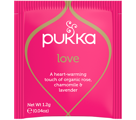 Pukka Herbs 20 Herbal Tea Bags, Love