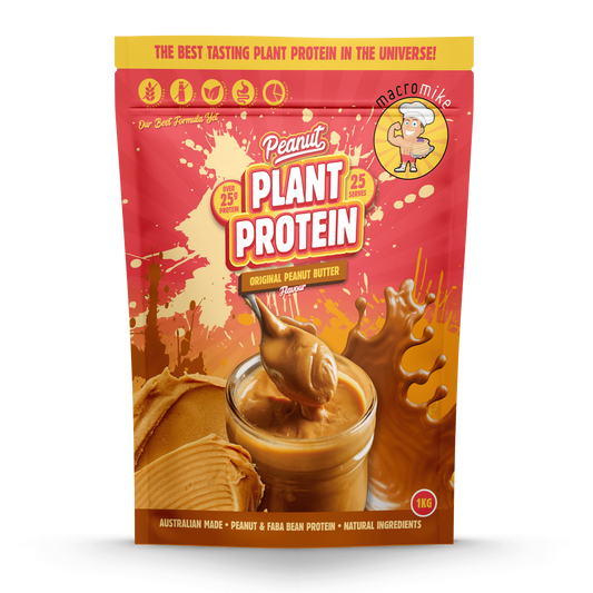 Macro Mike Peanut Plant Protein 1kg Or 2kg, Original Peanut Butter Flavour