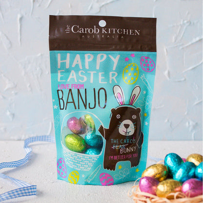 The Carob Kitchen Banjo The Carob Bunny Mini Egg Gift Bag 140g, Made In Australia