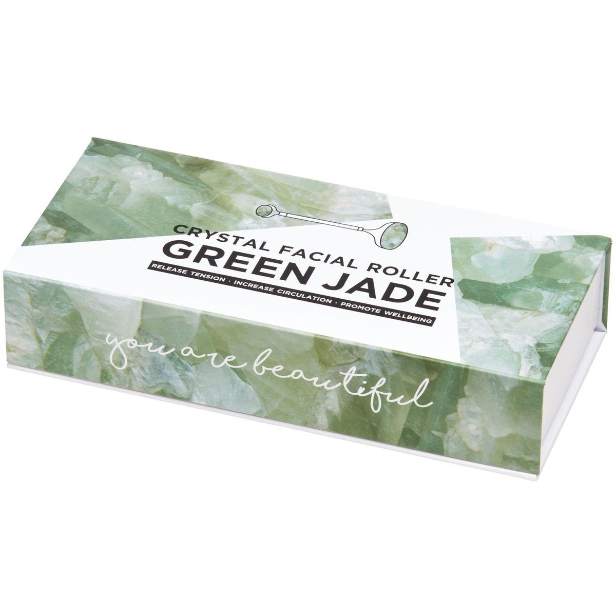 Summer Salt Body Facial Roller, Green Jade Crystal