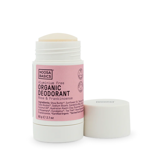 Noosa Basics Organic Deodorant Stick 60g, Rose & Frankincense