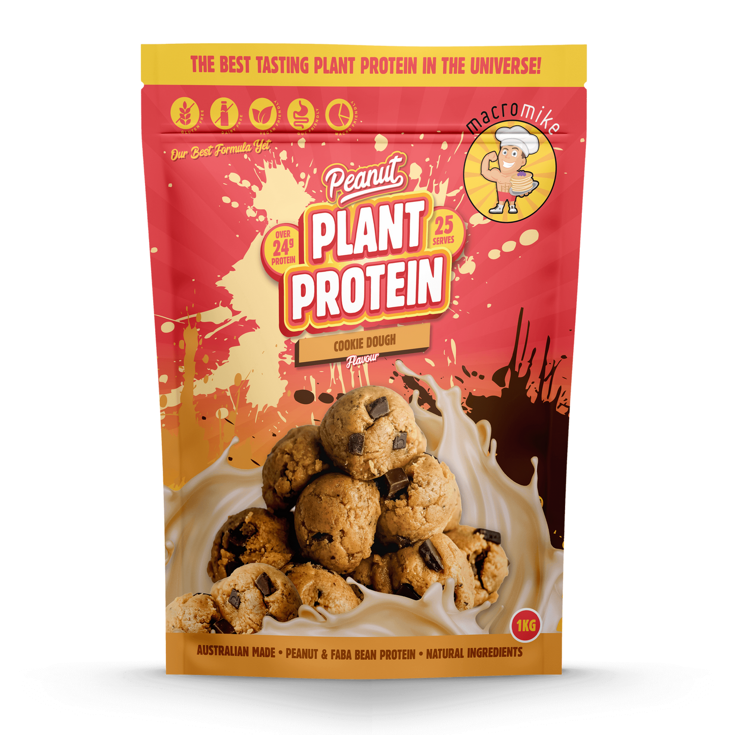 Macro Mike Peanut Plant Protein 520g Or 1kg, Cookie Dough Flavour