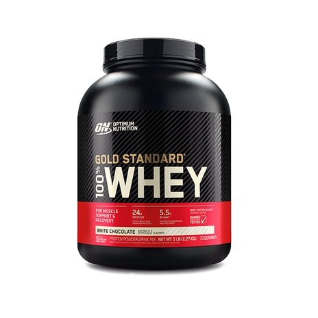 Optimum Nutrition Gold Standard 100% Whey 2lb, 5lb Or 10lb, White Chocolate Flavour